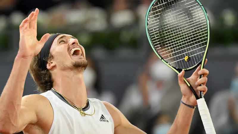 Zverev won the Madrid Open title for the second time by defeating Beretini