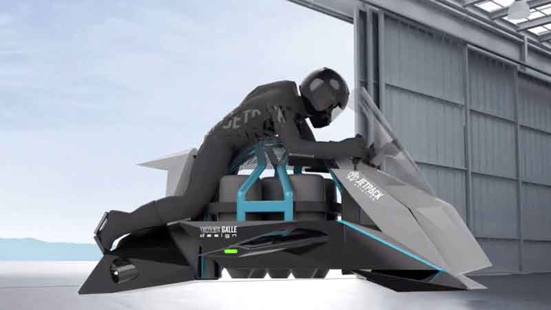 Jetpack Aviation's speeder to be called a flying motorcycle, successfully completed the first flight